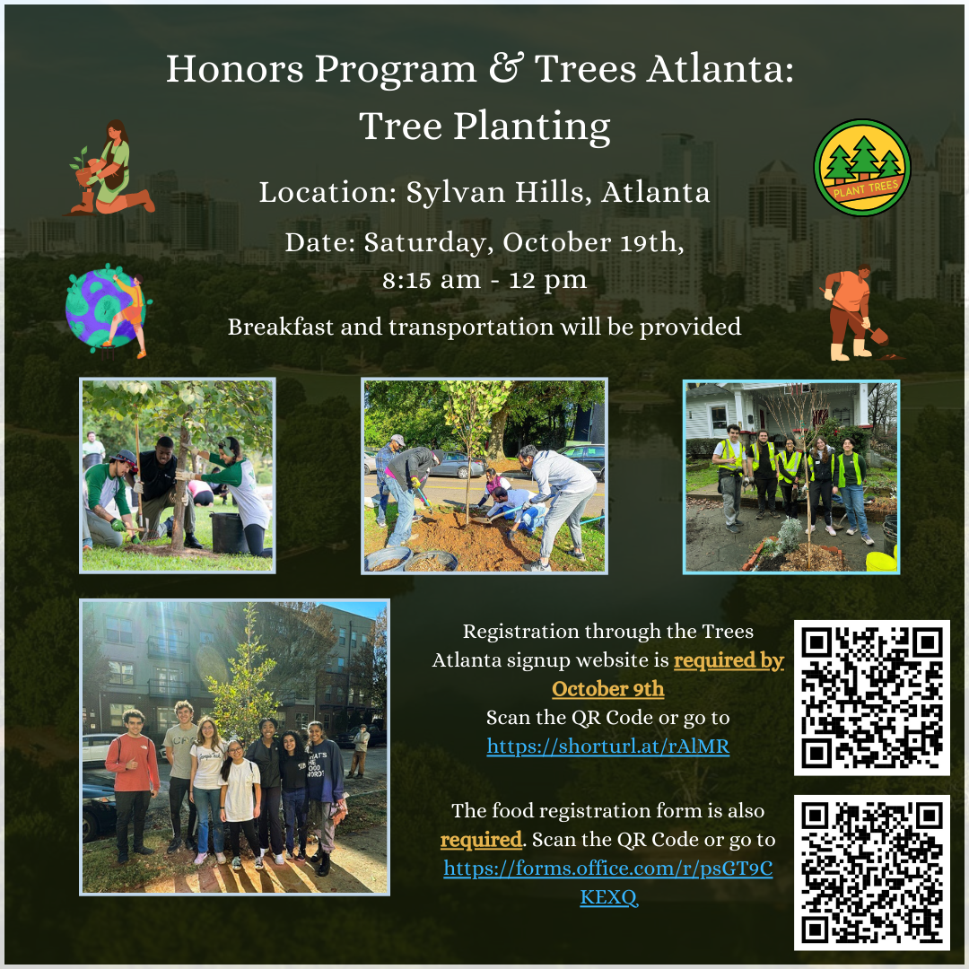 Flyer for Trees Atlanta volunteering with HLC