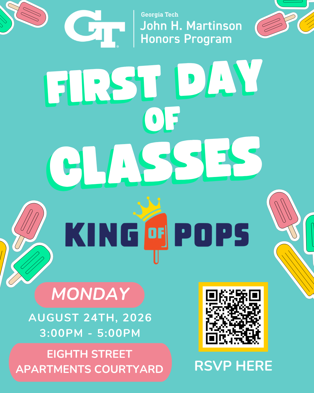Advertisement for the 1st day of class King of Pops event