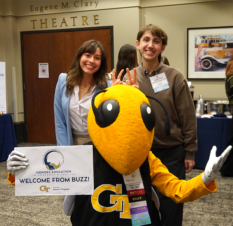 Buzz and students at the 2025 GCHC conference.